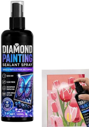 Pintura de piedras preciosas en espray sellador 100 ml transparente, resistente al agua
