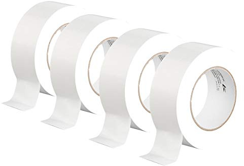AGT Masking-Tape: 4er-Set Gewebe-Klebeband, reißfest, 48 mm breit, 0,17 mm dick, weiß (Panzerband Bundeswehr, Stagetape)