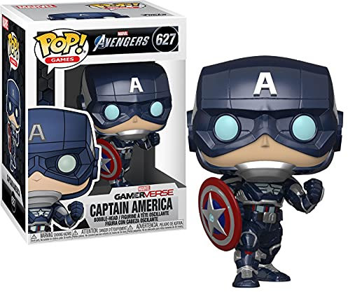 Funko Pop! Marvel: Marvel Avengers Game-Capt Captain America - (Stark Tech Suit) - Vinyl-Sammelfigur - Geschenkidee - Offizielle Handelswaren - Spielzeug Für Kinder und Erwachsene - Video Games Fans