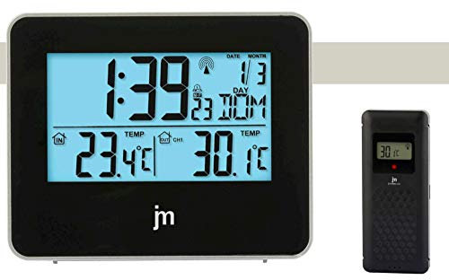 LOWELL Sveglia Digitale RADIOCONTROLLATA con Calendario, Temperatura- JD9524 Interna ED Esterna