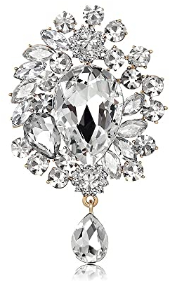 Oenothera Broche à Pendentif Forme Fleur de Mode pour Femmes - Accessoire de Mariage pour Fête/Bouquet de Fleurs