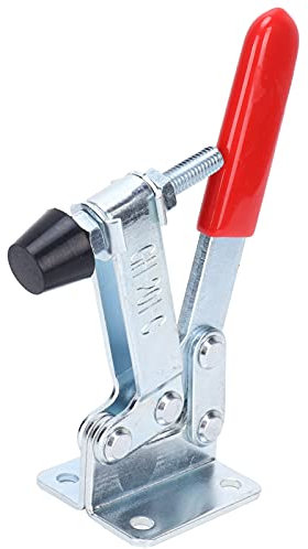 GH~201~C Abrazadera de Palanca Manual Abrazadera de Palanca Horizontal de Liberación Rápida con Punta ce Presión ce Goma, Abrazadera ce Palanca Carga ce Bloqueo Fijo 182 Kg/401,2 LB Herramienta Manual