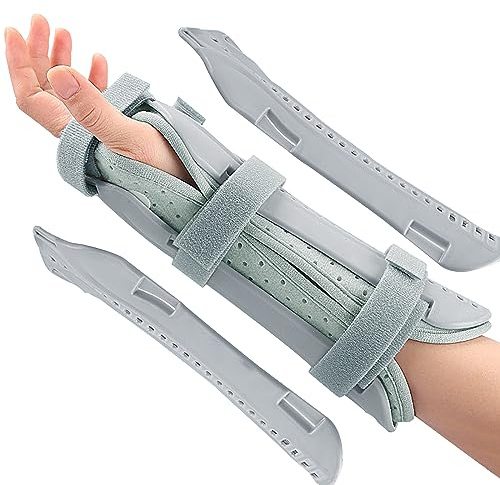 AKZOEYHEALTHE Forearm & Wrist Support Brace Splint, Breathable Forearm Wrist Immobilizer Brace, Upgraded with Double Splint