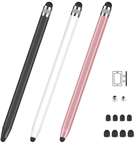 Tablet Stift MEKO 3 Pack Touchscreen Stift 2 in 1 mit magnetischer Gummispitze, Touch Stift für alle Tablets/Handys wie iPhone/iPad/Pro/Mini/iWatch/Samsung/Huawei/Xiaomi/Surface/Chromebook usw.