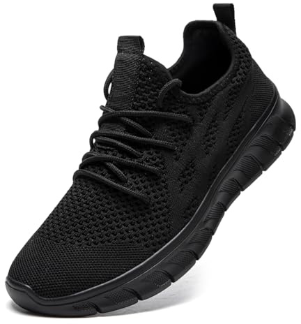 VGPSFN Hombre Zapatillas Deporte Zapatillas Running Correr Jogging Caminar Gimnasio Fitness Atlético Tenis Trabajo Sneakers Ligeros Transpirables Zapatillas Deportivas Negro 41