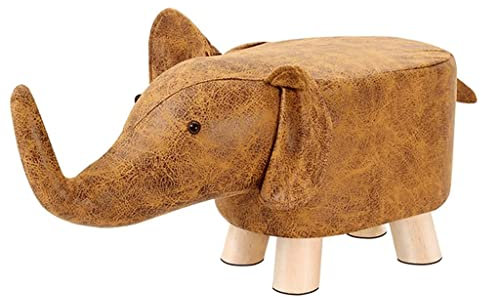 UYHBCNQD Sofá Taburete Taburete de pie de Elefante otomano con 4 Patas de Madera Maciza Otomano tapizado Fuerte y Resistente Creativo para Sala de Estar y Dormitorio Fácil de Mover