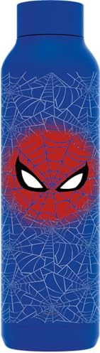 Quokka Thermosflasche, Solid, Edelstahl, Ultramarin, 630 ml, Spider-Man