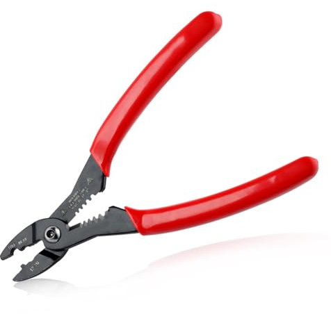 Qerwsdty 4-In-1-Mehrzweck-Elektrikerzange, Drahtschneider, Abisolierer, Greifer für Isolierte und Nicht Isolierte Drähte mit 12-20 AWG
