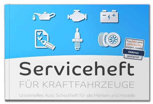 Serviceheft für Kraftfahrzeuge | Universal | Scheckheft für alle Auto Marken und Modelle | Für Neu- und Gebrauchtfahrzeuge, sowie Oldtimer geeignet | Mit Platz für große Schrift | für PKW, KFZ (1)