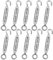 DIYLAND 10 Pcs Tendeur Cable Inox De Tendeur, M4 Crochet Et Oeil De Tendeur Fil A Linge Tendeur De Fil Réglable Pour Fil De Jardin, Fil De Fer Cloture Et Corde A Linge Exterieur