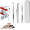 QINGYIWL 4 Piezas Quita Garrapatas, Tarjeta para Garrapatas con Lupa, Pinzas para Quitar Garrapatas para Perros, Gatos y Humanos