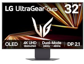 LG Ultragear™ 32GX870A-B.AEU Ecran PC Gaming 32 - Dalle OLED résolution 4K UHD (3840 x 2160), 0,03ms 240Hz, DisplayHDR™400 True Black, DCI-P3 98.5% (CIE1976), FreeSync Premium Pro, G-Sync Compatible