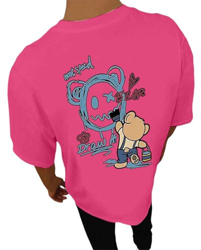 Générique T-Shirt Homme imprimé Dos Tendance Chemise été Manches Courtes Motif rétro Haut léger col du Cou vêtement Casual garçon Grande