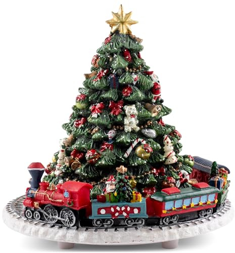 Mmm GmbH, Le Monde de la Boîte à Musique, 858109 Boîte à Musique Sapin de Noël et Train