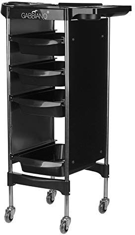 Activeshop Friseurwagen Arbeitswagen Rollwagen FX11-2 Schwarz