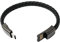 System-S USB 3.1 Armband Kabel 22,5 cm Typ C Stecker zu 2.0 Typ A Stecker Adapter Schwarz