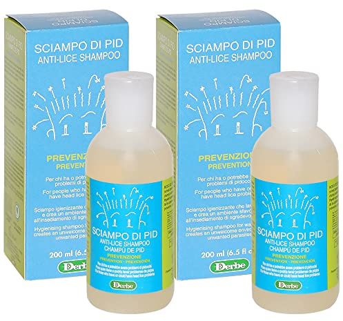 2x Derbe - SHAMPOO di PID - Ducento ml - Shampoo preventivo per l'insediamento Pidocchi - Pacchetto contenente 2 confezioni da Duecento ml l'una + in OMAGGIO 2 Tisane Funzionali Viropa