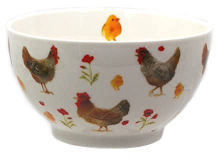 Bol en porcelaine poules - Georgette