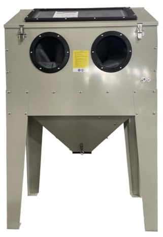 BPAC Cabina di sabbiatura 220L – Microbillatrice o sabbiatrice – Cabina sabbiatura per atélier – Guanti rinforzati Inclusi – Dimensioni 84 x 55 x 55 cm