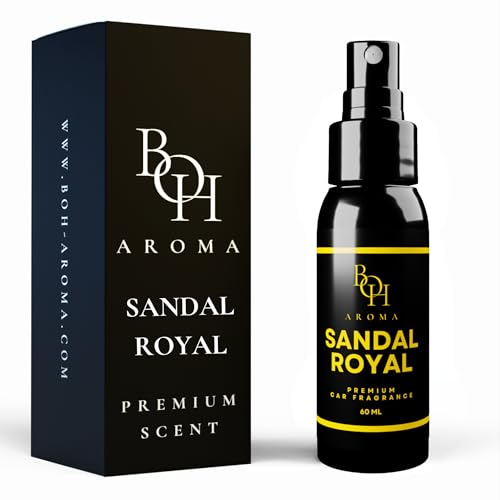 BOH-Aroma SANDAL ROYAL Auto Duft - Auto Parfüm und auto lufterfrischer Innenraum, neutralisiert Gerüche im Auto, Duft für Auto mit eigenem parfum, autozubehör innenraum 60ml