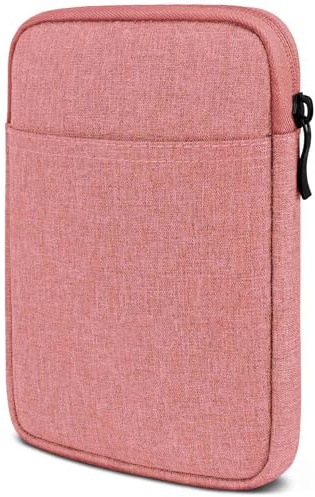 moex Case for Amazon Kindle (2022) - Sleeve Bag with Compartment for Accessories, E-Book Reader Protective Case Minimalist with Zip, Water-Repellent, Pink