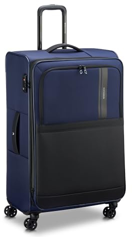 RONCATO METROPOLITAN Maleta blanda Trolley Expandible con cremallera y con sistema de cierre TSA, azul oscuro, Grande
