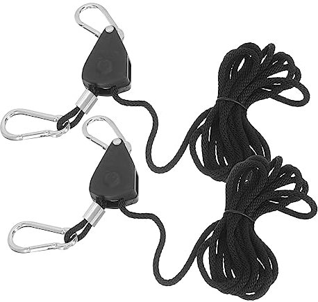 Toddmomy 2pièces Connecteur De Câble Lumineux Réglable Et Robuste Suspension Pour Lampe De Culture Avec Poulie Kit De Cintres à Cliquet