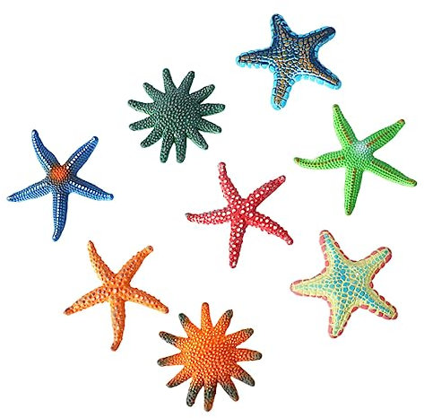 CIYODO 8 Pezzi Decorazioni Piscina Acquario Animali Oceano Statuette Stelle Marine Oggetti Immersione Marine