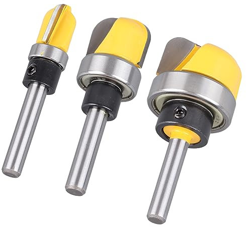 Generic 3Pcs Cutter Router Bit Linear Round Wood Milling Cutter Carbide Keyhole Circle Woodworking Milling , Houtfrees 8Mm Set Treatment Grooving Bits