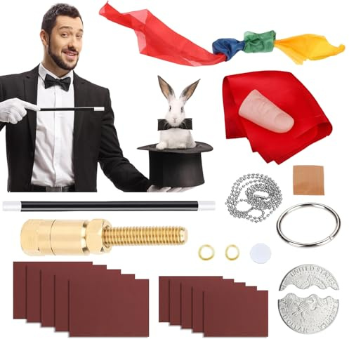 Coffret Magicien Professionnel 16 Pièces pour Adultes Cadeau Créatif