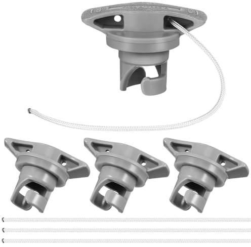 GALPADA Tapones para Válvulas de Aire de 8 Orificios para Kayak y Colchón Inflable Juego de 4 Piezas en PVC Duradero para Tablas de Paddle Surf y Botes