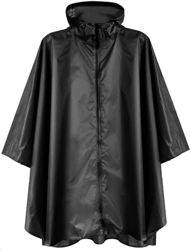 ANYOO Impermeabile Poncho Mantella Pioggia Donna Leggero e Portatile Impermeabile con Cappuccio, Ideale per Campeggio all'aperto Escursionismo Sopravvivenza