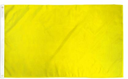 AZ FLAG - Drapeau Commissaire de course Jaune - 90x60 cm - Polyester léger - Drapeau Danger Et Interdiction De Dépasser Avec Oeillets Métalliques Intégrés - 40g