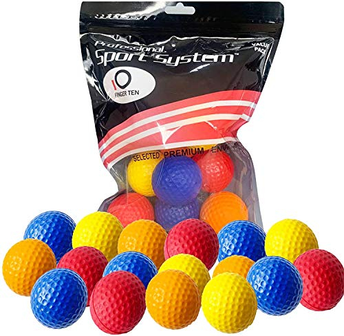 Golf Übungsbälle Trainingsbälle 12 Stück Golfbälle Trainings Heimgebrauch Im Freien Garten Rot Orange Gelb Blau Für Damen Herren Kinder (Vier Farben, 12 Stück)