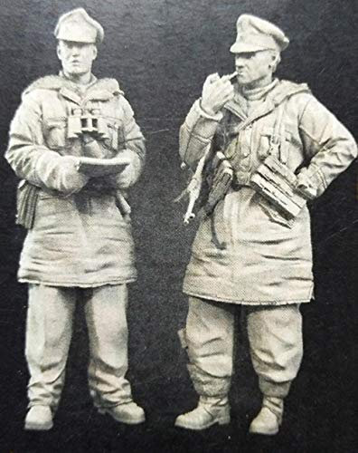 XINGCHANG 1/35 Fumo da Ufficiale Antico Include 2 in Inverno Figura in Resina Kit Modello Miniature GK Smontaggio Non Verniciato