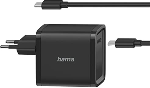 Hama Universal-Notebook-Netzteil 5V, 9V, 12V, 15V, 20V (Universal-Netzteil für Laptop, Tablet, Smartphone, Ersatz-Netzteil 45W/3A, Schnellladegerät mit PD 3.0, USB-C-Schnellladekabel USB 3.0 Kabel 2m)