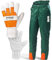 Safetytex Forstschutz Set - 2 teiliges Forstset - KWF geprüft - Schnittschutzhose & Handschuhe - für Forst & Gartenarbeit Gr. 58