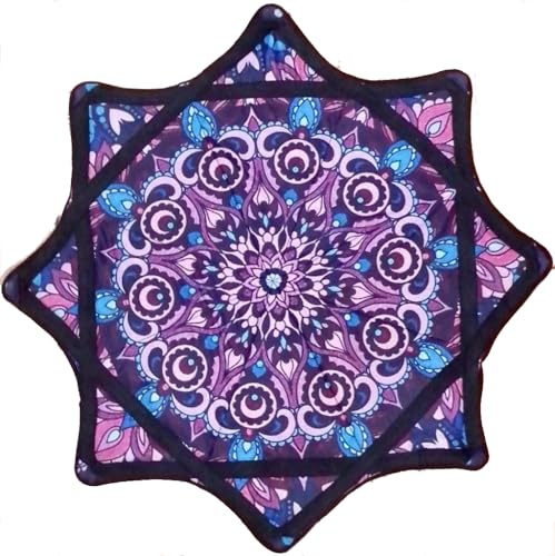 Mougee Zeekio Star - Paño Giratorio - Juguete de Malabares y Habilidades (Flower Power (Morado y Azul)