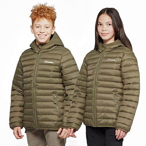 Berghaus Kids' Kirkhale Baffle Jacket with Lightweight Insulation and Water Resistant Fabric, Kids' Winter Jacket, Hiking & Outdoor Recreation Clothing, Green, Age 14-15