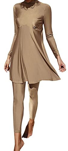 Fulidngzg Burchini Costume Donna Musulmana Beachwear Swimsuit Sportivo Costume da Bagno Musulmano Surf Burkini Top Musulmani Taglie Forti Costume Musulmano Modesto Full Cover