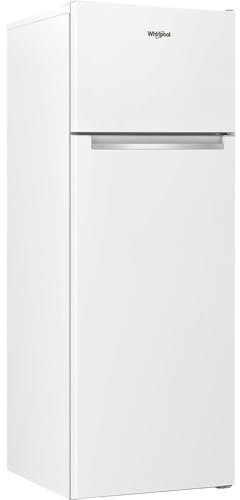 Whirlpool W55T1 612W- Frigorifero Doppia Porta Libera Installazione, 4 Ripiani Vetro, Congelatore 2 Scomparti, Porta Reversibile e Luce LED - Elettrodomestici Cucina, Classe E, 54Lx160,6Hx57,4P