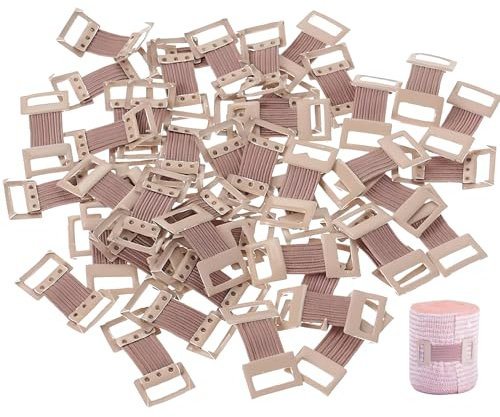 50 pinzas de vendaje elásticas, clips de vendaje elásticos, clips de aluminio, clips elásticos, para diferentes vendajes de material