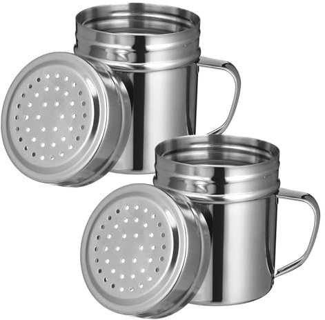 LIGIGWASH 2 pezzi Shaker Acciaio Inossidabile per Condimenti con Contenitori per Spezie Impermeabili Capacità e Facili da e Ristoranti