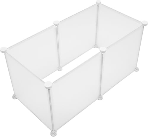 HOMSFOU Clôture 1 Set pour Petits Animaux en Résine Blanche Style Simple pour Lapins et Hérissons, pour Enclos Intérieur Sécurisé