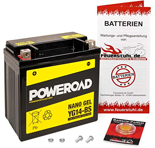 Gel-Batterie für Honda XRV 750 Africa Twin, 1993-2003 (RD07) wartungsfrei, einbaufertig, startklar, inkl. 7,50€ Pfand