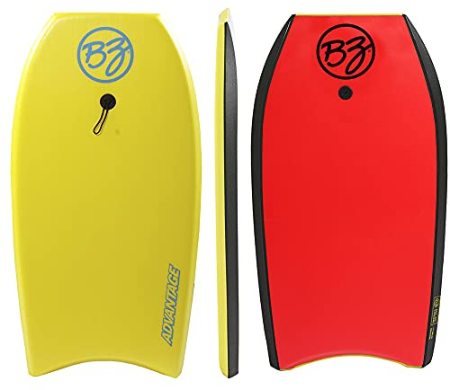 BZ Bodyboards Boogie Board Advantage EPS Core, HDPE Slick, Crescent Tail, Graphic Slick, Includes Leash for Men, Women, Kids - Durable, Surfing Waves Ocean Summer Fun Beach Water Body Board