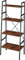 tectake® Industrial Leiterregal mit 4 Ebenen, Regal schmal, 61,5 x 36,5 x 150 cm, Bücherregal Wand, als Raumteiler Regal, Küchenregal Wand, Nischenregal, Bookshelf - Industrial Dunkelbraun