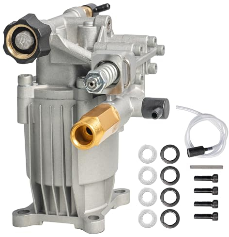 Hourleey 3/4 Shaft Horizontal Pressure Washer Pump, 3400PSI 2.5GPM, Replacement for Power Washer, Compatible with Simpson, Ryobi, Honda)