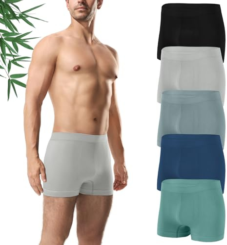 Channo Boxer Homme Bambou Confort : sous-Vêtement Respirant Antibactérien sans Couture Ultraléger Extensible Douceur Maintien Optimal pour Sport Quotidien