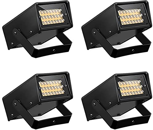 Asyduey 4 Piezas de Luces EstroboscóPicas para Fiestas, Luces LED EstroboscóPicas Brillantes Mini Luces para Fiestas Control de Velocidad de Flash Ajustable Escenario para Fiestas